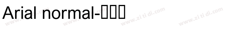 Arial normal字体转换